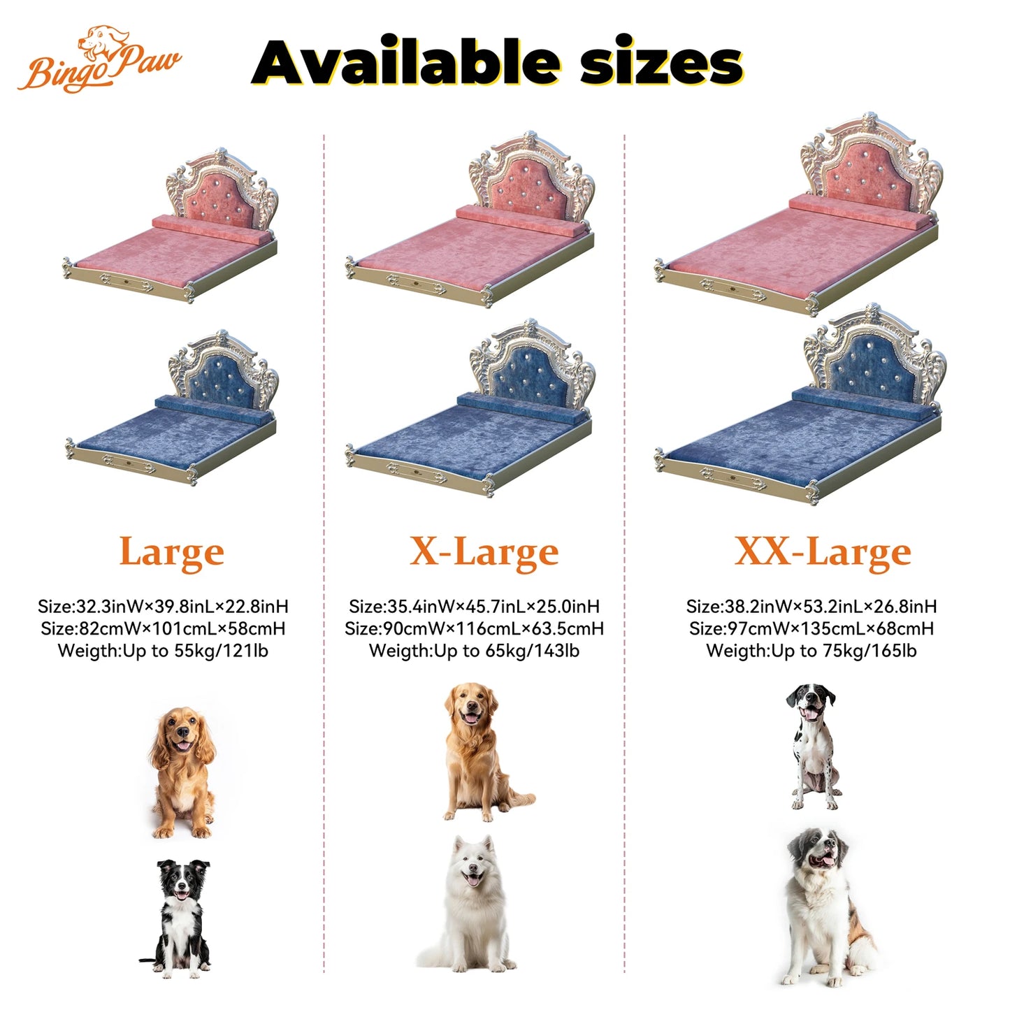 Bingopawcn Luxury Pet Bed With Headboard And Velvet Cover