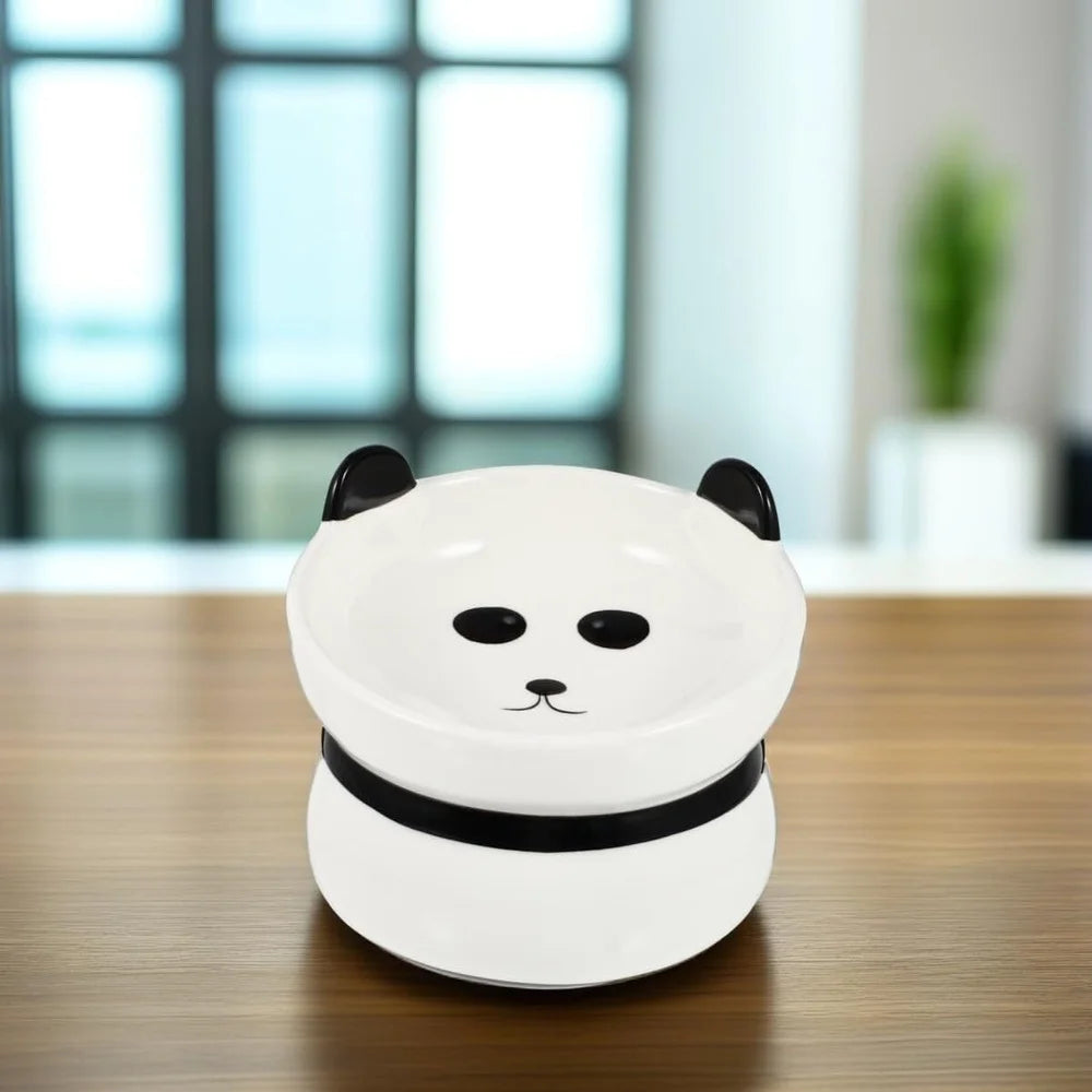 Elevated Ceramic Pet Feeder Bowl for Dogs and Cats Easy Clean Stable Base