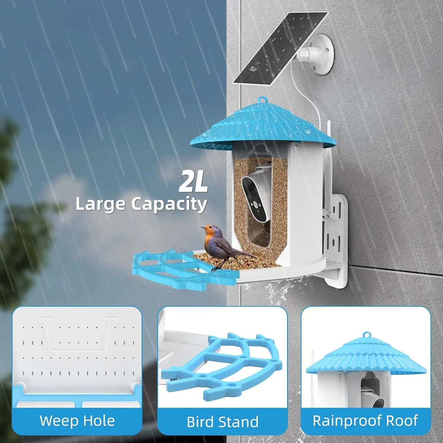 Hign-Concerned NPET Smart Bird Feeder With HD Camera