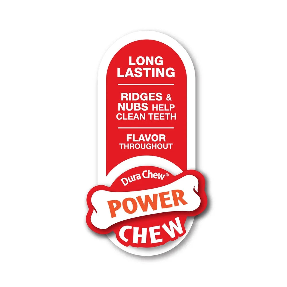 Durable Nylon Dog Chew Toy Power Chew Bone Peanut Butter Flavor for Aggressive Chewers