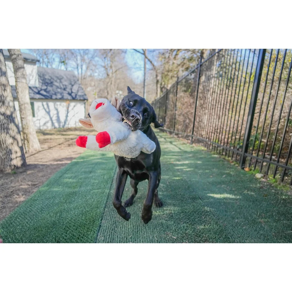 Jumbo Lamb Chop Plush Dog Toy with Squeaker for All Dog Sizes 18 Inches