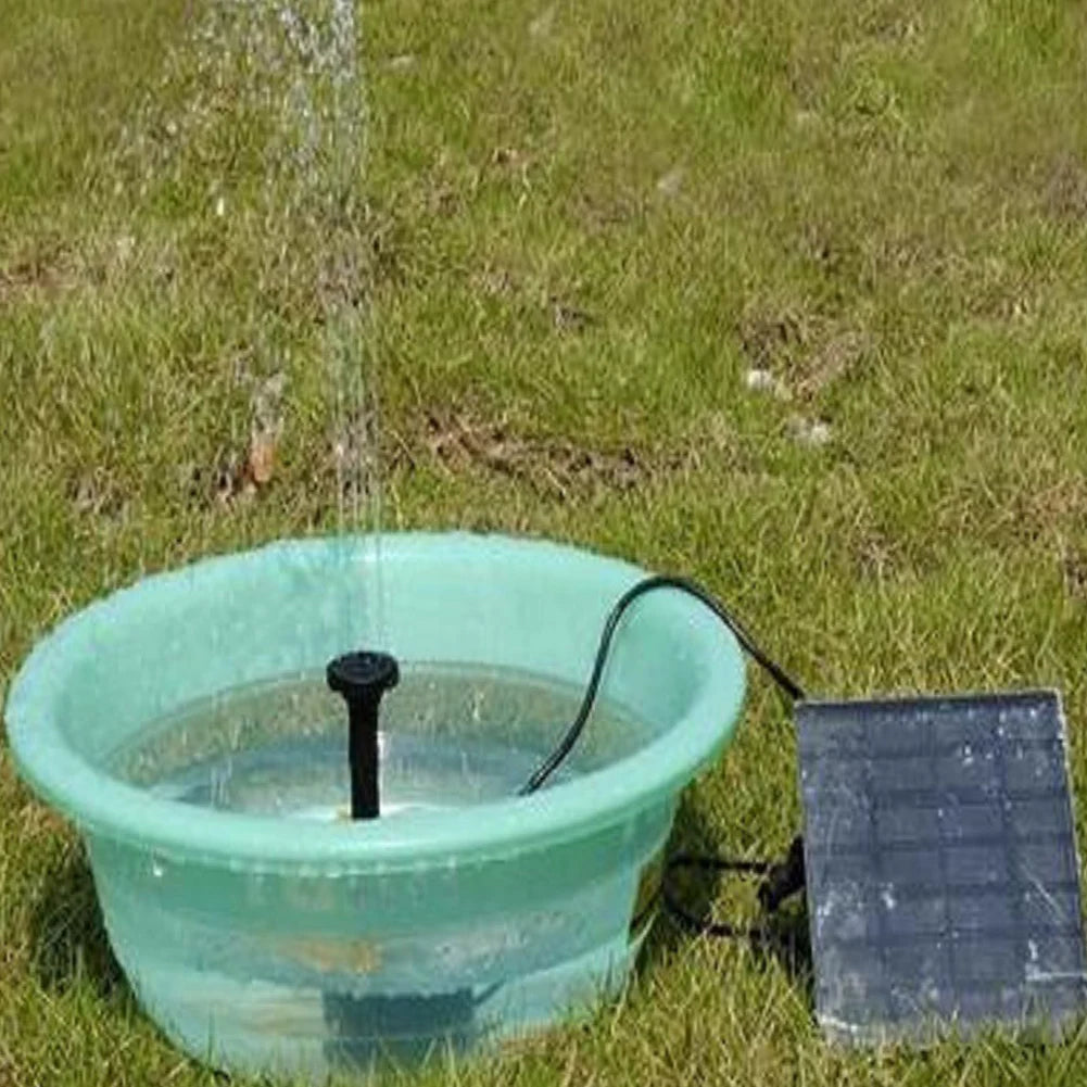 ALLOYSEED Solar Fountain Pump Kit With 6 Nozzles For Pond