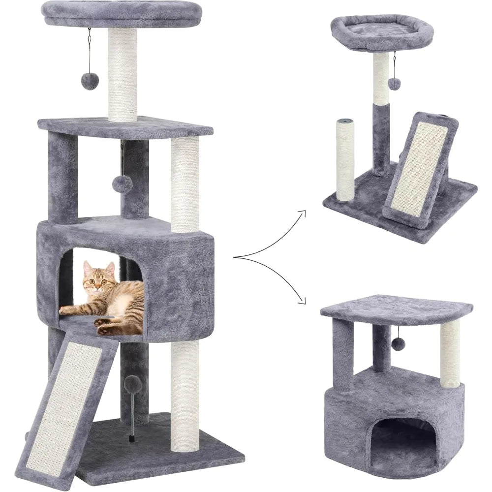 FujianHign-concerned Chemical Three Tier Cat Tree With Condo