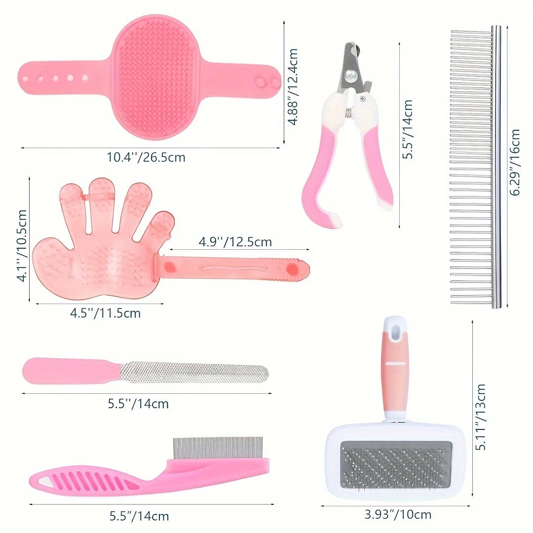 Hign-Concerned Rabbit Grooming Kit With Silicone Brushes