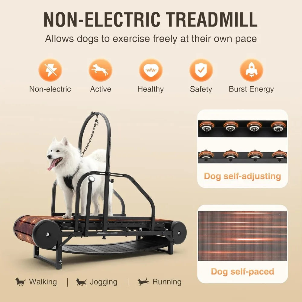 Dog Treadmill for Medium and Large Dogs with Adjustable Ramp and Pedometer