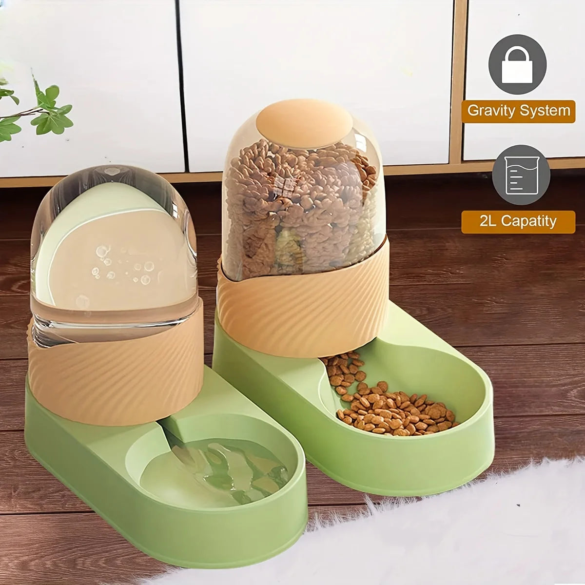 Hign-Concerned 2 In 1 Automatic Cat Feeder Water Dispenser
