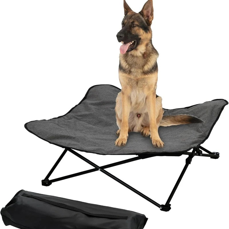 Elevated Dog Bed Portable Raised Pet Cot Indoor Folding Bed with Carrying Bag