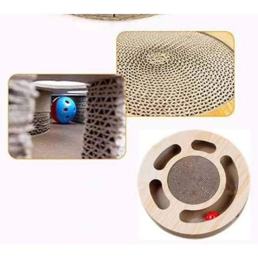 Hign Concerned Cat Puzzle Toy Cardboard Scratcher Balls