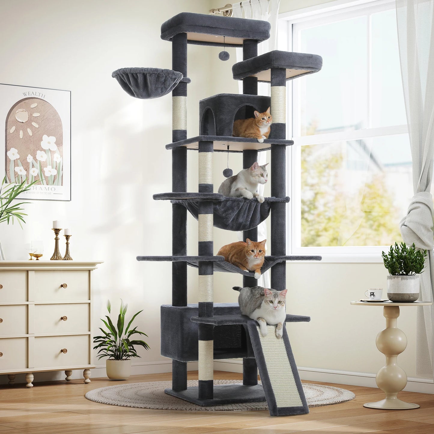 PAWZ Road Cat Tree Tower Condos And Hammock For Cats