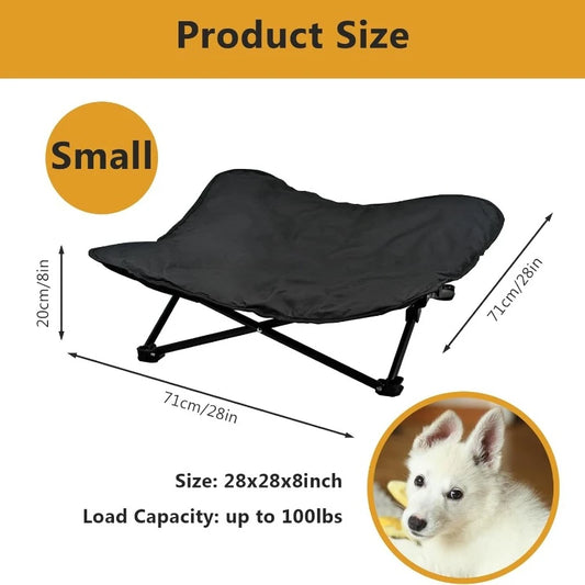 Elevated Dog Bed Portable Raised Pet Cot Indoor Folding Bed with Carrying Bag