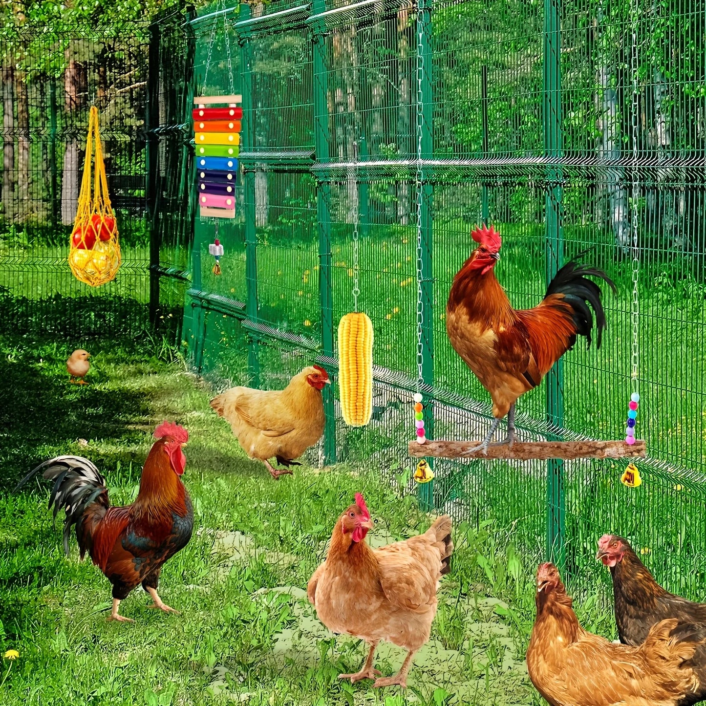 Xiangzi Small Animal Coop Accessory Set For Chickens