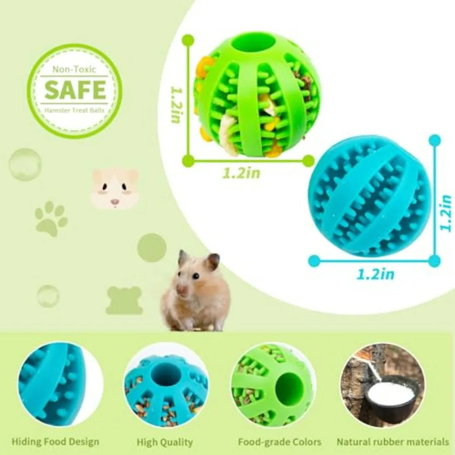 Hign-concerned Foraging Ball Puzzle Set Of 2 For Small Pets