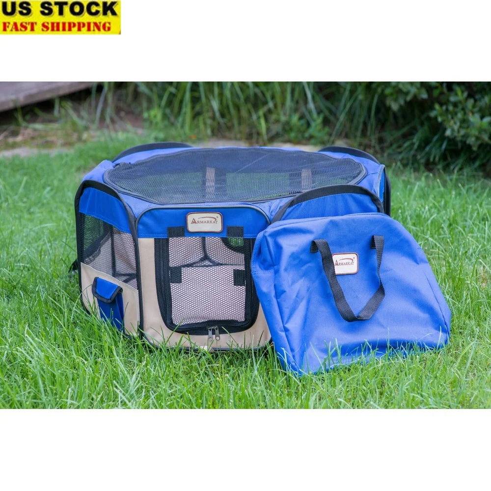 DUTRIEUX Portable Pet Playpen Water Resistant Outdoor