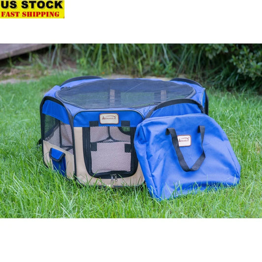 DUTRIEUX Portable Pet Playpen Water Resistant Outdoor