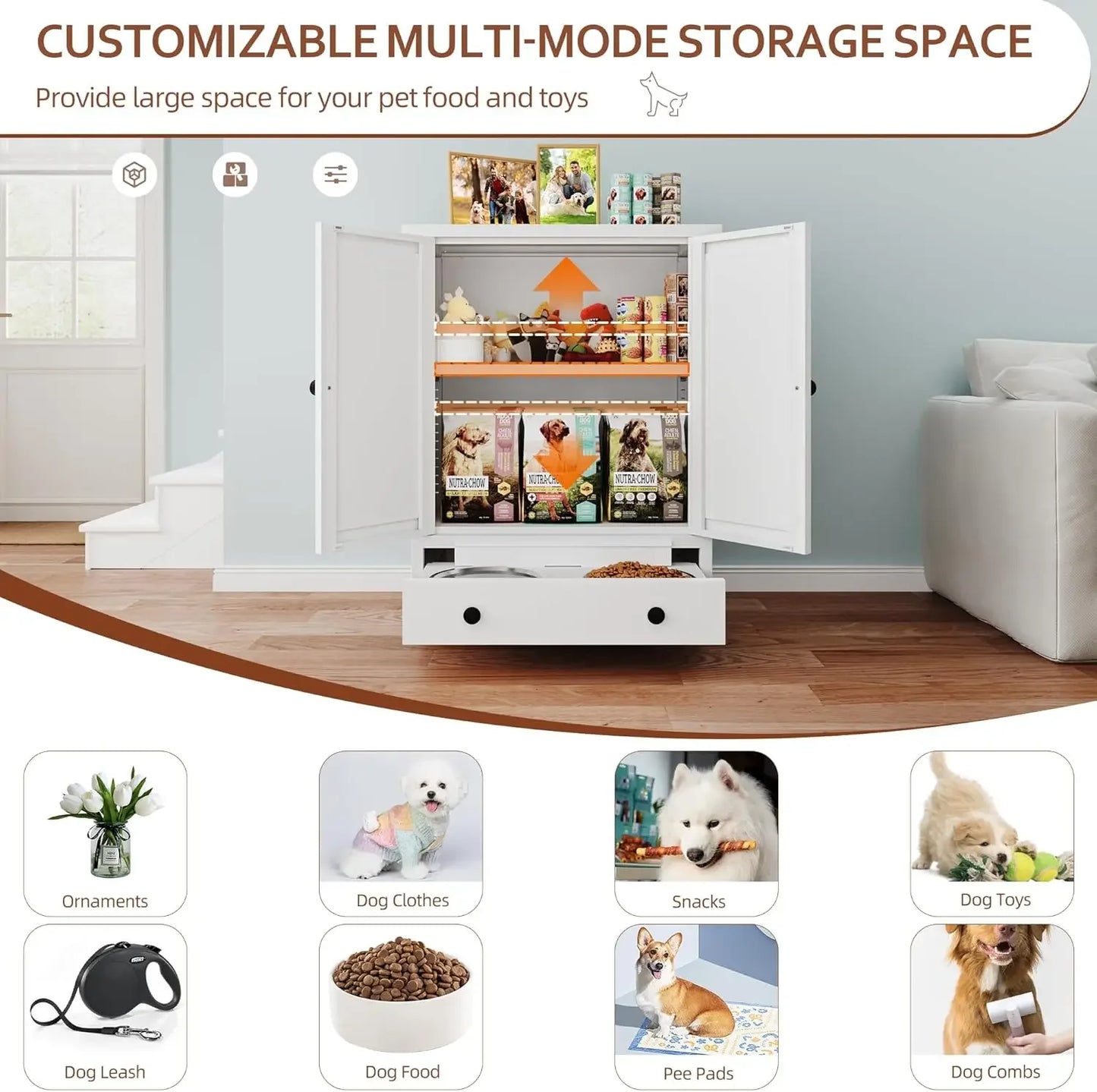 Hign-concerned Chemical Dog Feeding Station With Storage