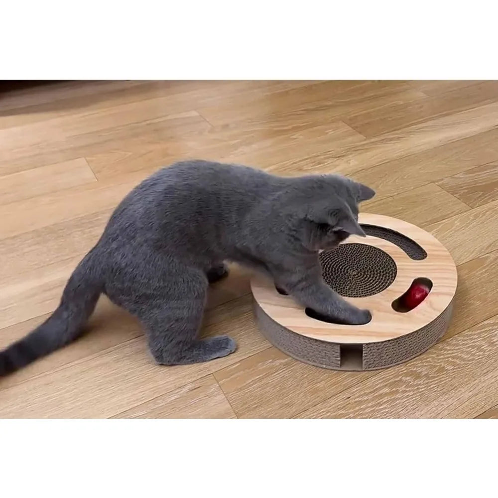 Hign Concerned Cat Puzzle Toy Cardboard Scratcher Balls