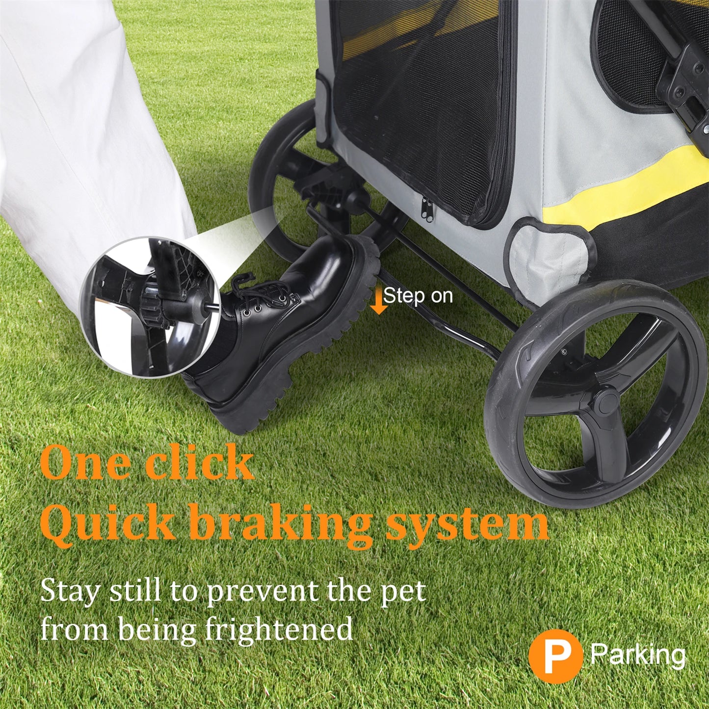One Click Foldable Pet Stroller For Dogs And Cats Carrier