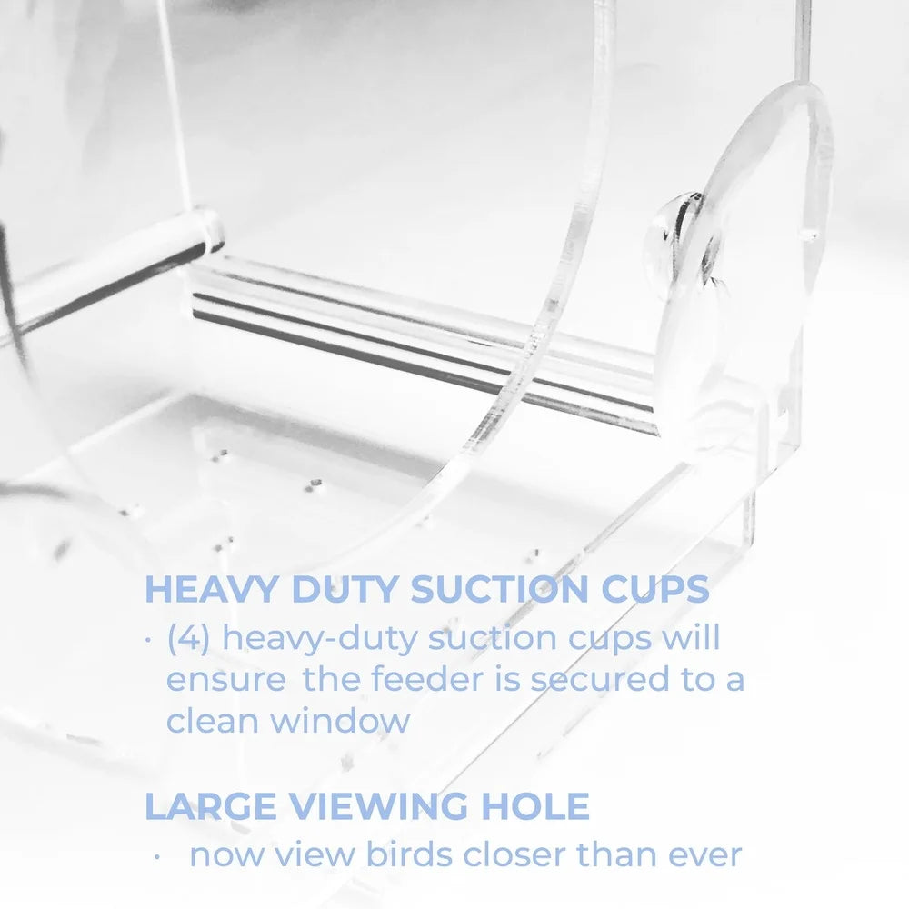 XMSJ Window Bird Feeder With Suction Cups And Clear Acrylic