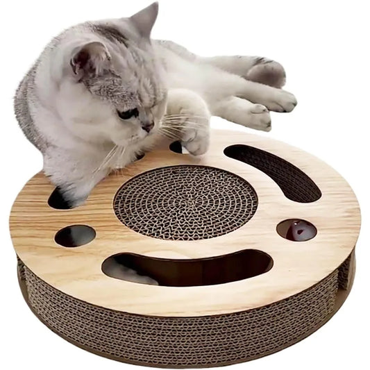 Hign Concerned Cat Puzzle Toy Cardboard Scratcher Balls