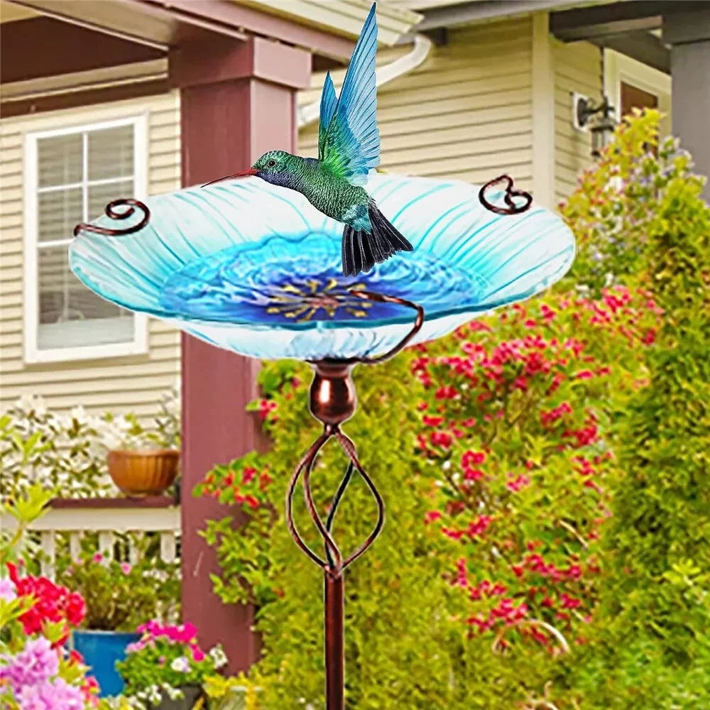 Bingopaw Decorative Bird Bath and Feeder Bowl for Outdoor Garden Use