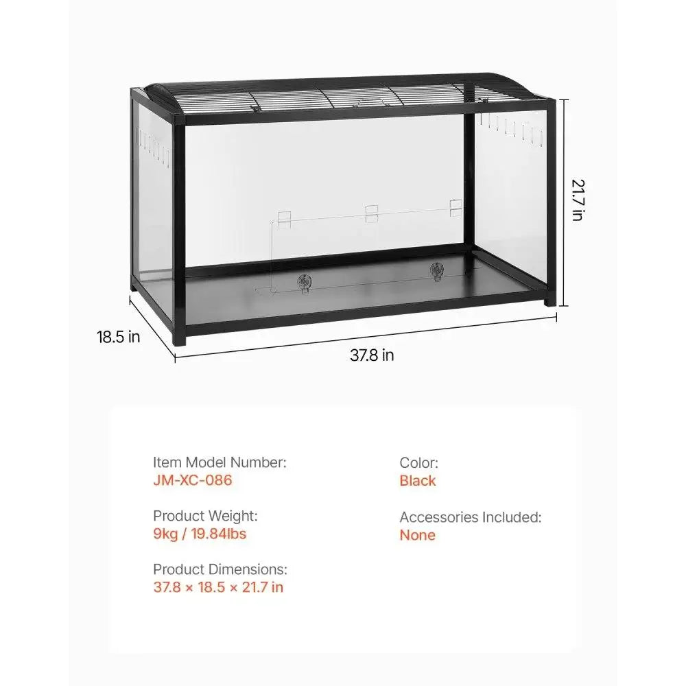Large Clear Hamster Cage 37.8 Inches Ideal Habitat for Pet Rodents and Gerbils