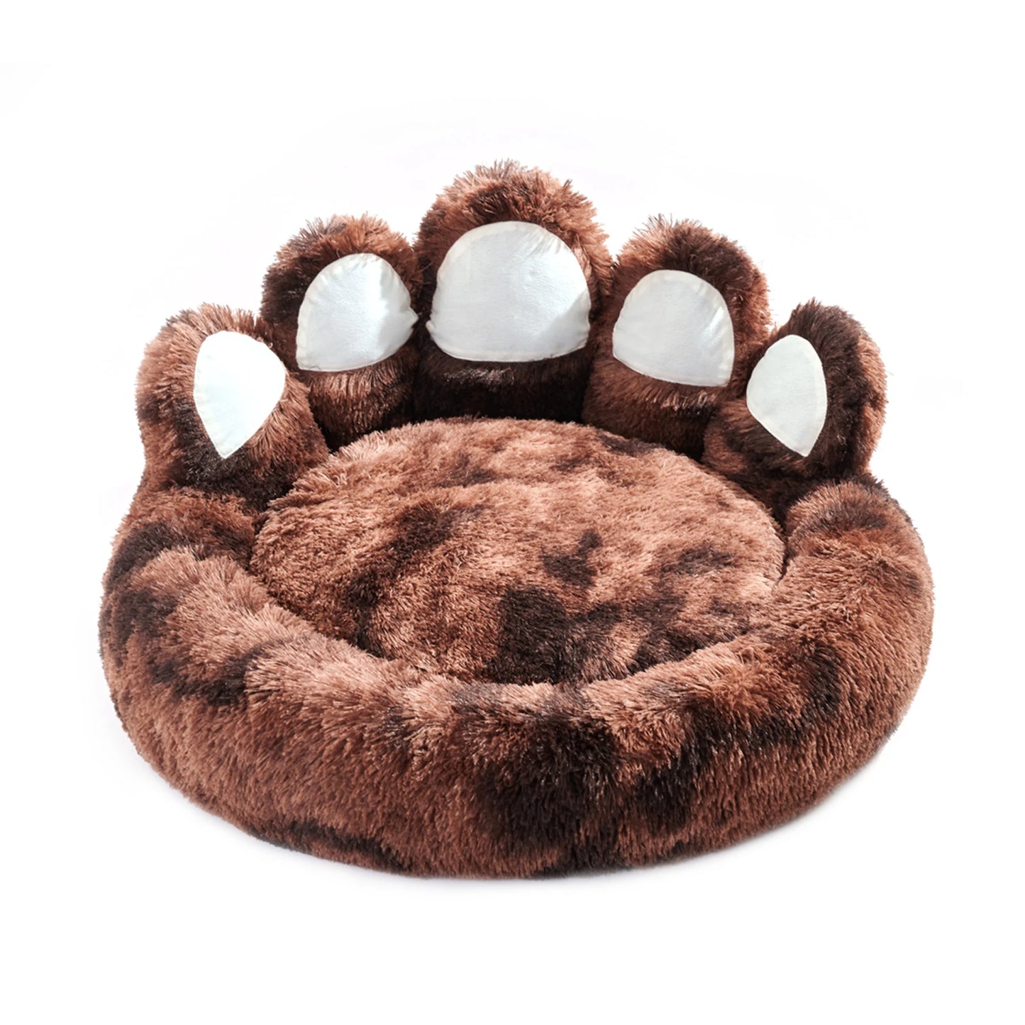 Cozy Paw Shape Dog Bed Cushion for Deep Sleeping Fluffy Furry Friends