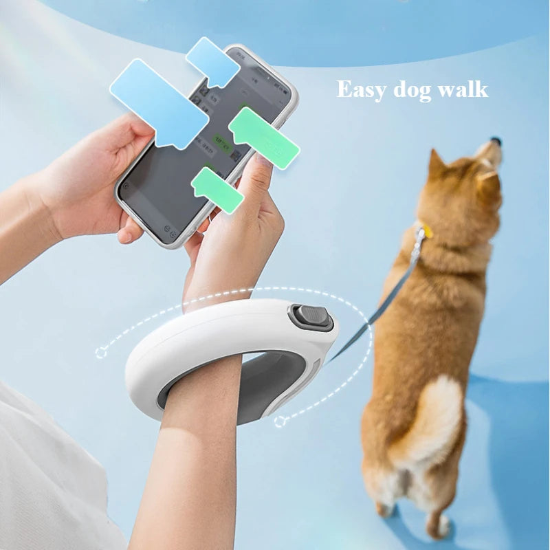 Retractable Automatic Pet Leash with Safety Lock for Large Dogs Outdoor Training