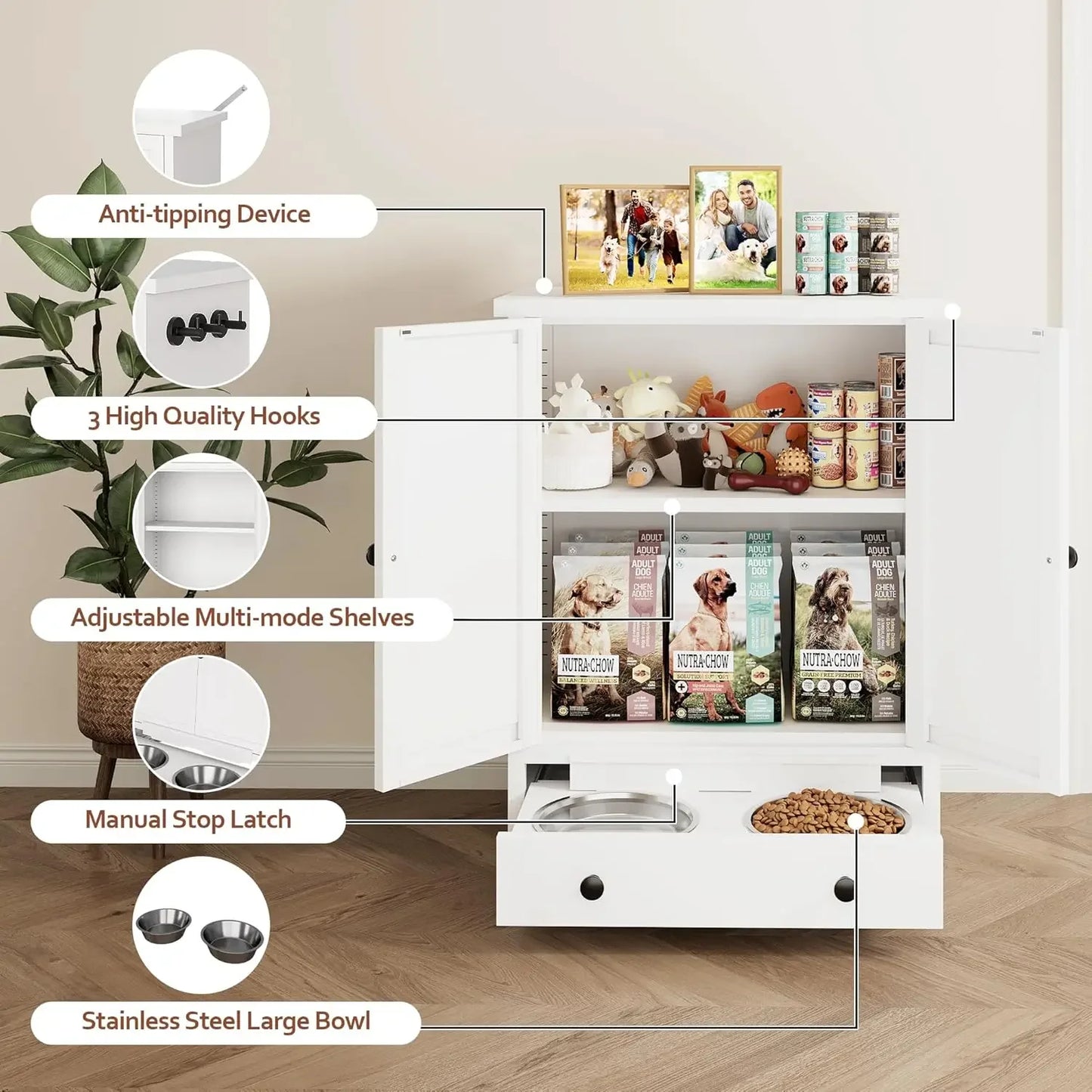 Hign-concerned Chemical Dog Feeding Station With Storage