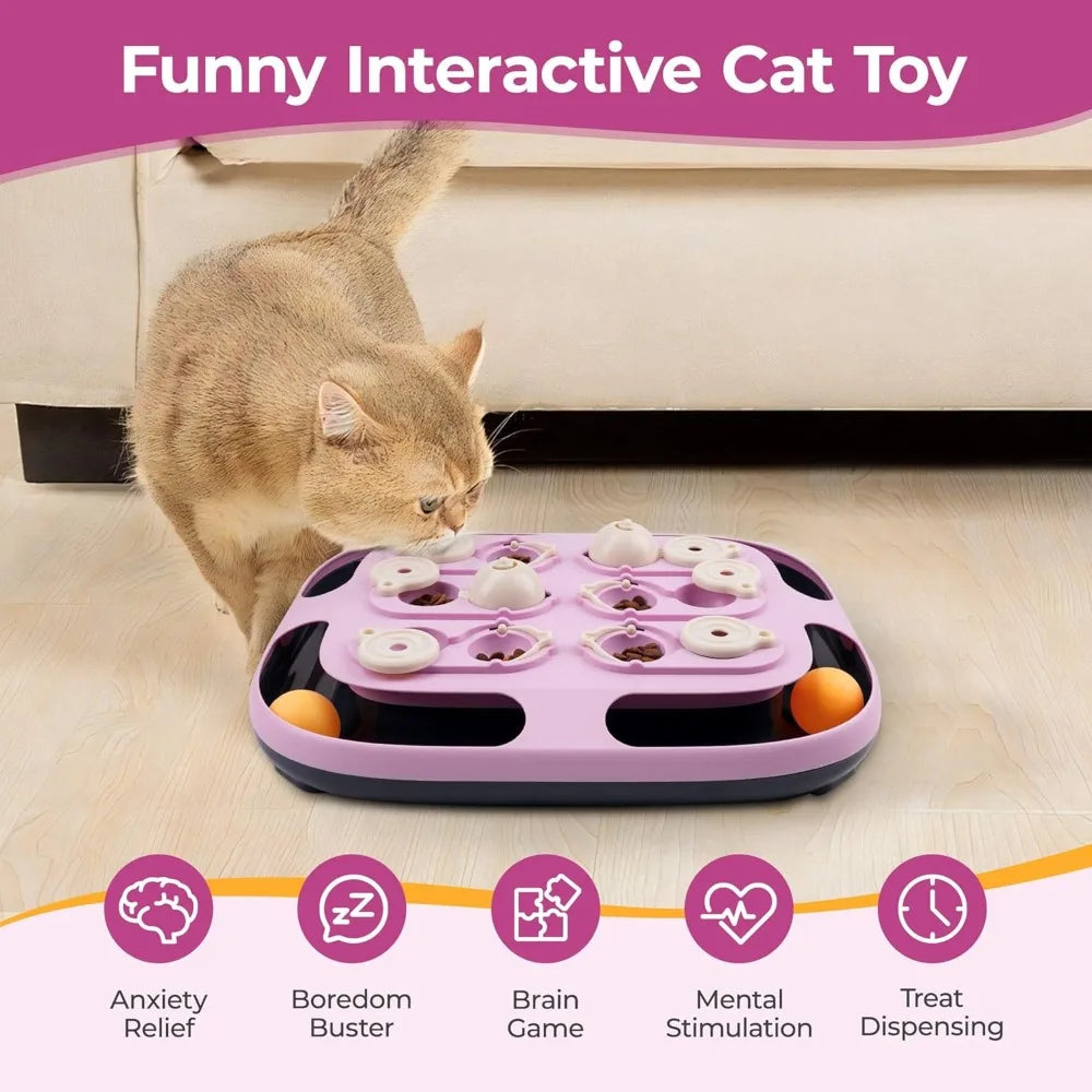 For-The-Luv-Of-Pets-Store Cat Puzzle Toy 2 In 1 Track Ball