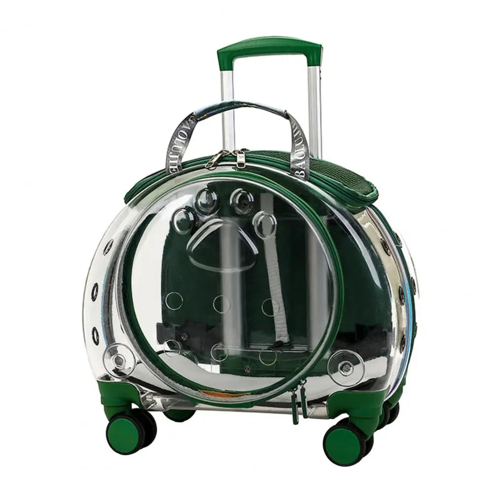 Pet Trolley Case Clear Ventilation Holes Portable Travel Backpack