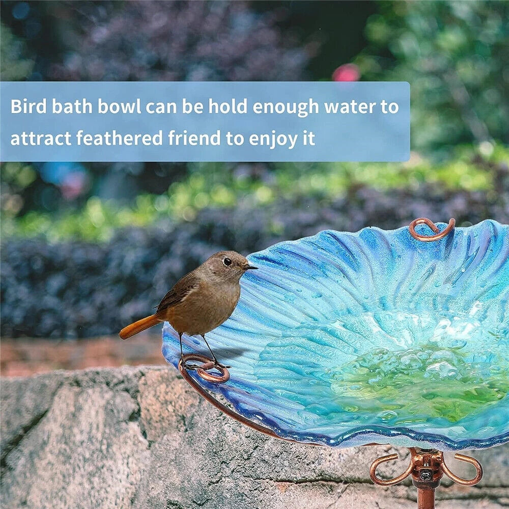 Bingopaw Decorative Bird Bath and Feeder Bowl for Outdoor Garden Use