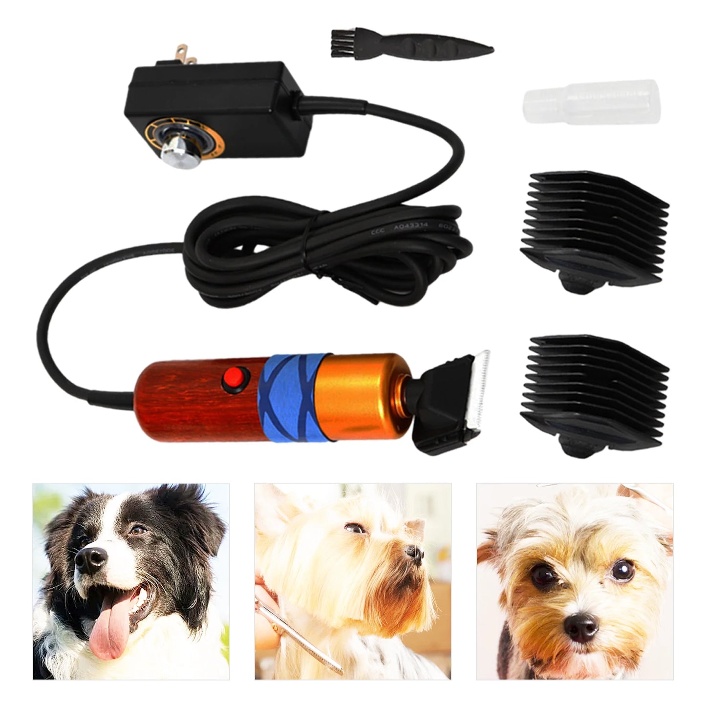 Electric Dog Shears 200W Pet Clippers Set with Replaceable Blade and Accessories