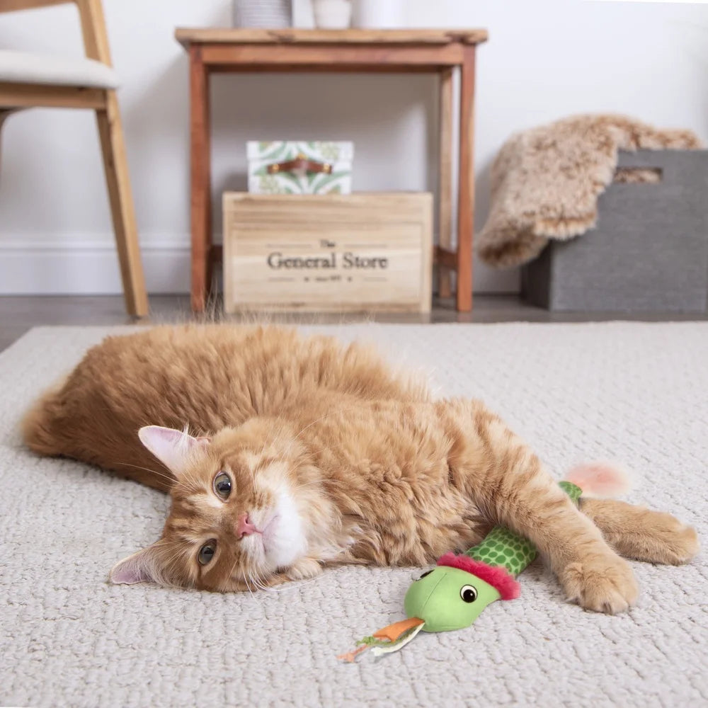 XMSJCN Crinkle Plush Kicker Cat Toy With Catnip Tail