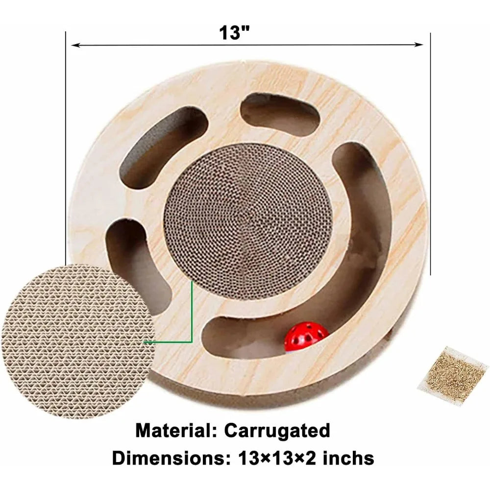 Hign Concerned Cat Puzzle Toy Cardboard Scratcher Balls