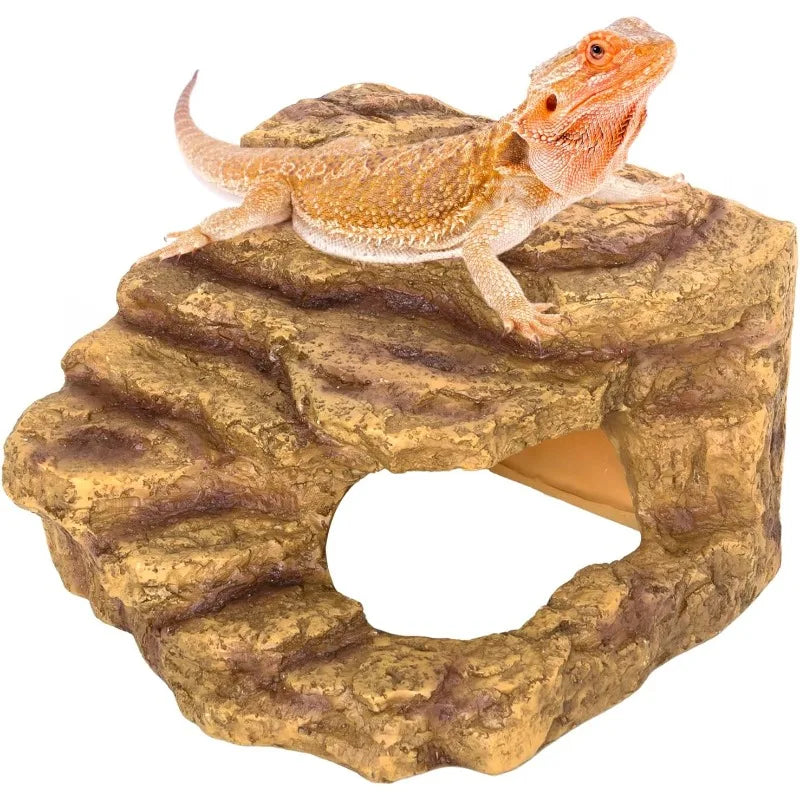 Reptile Hideout Cave Habitat Decor for Bearded Dragons Geckos and Turtles