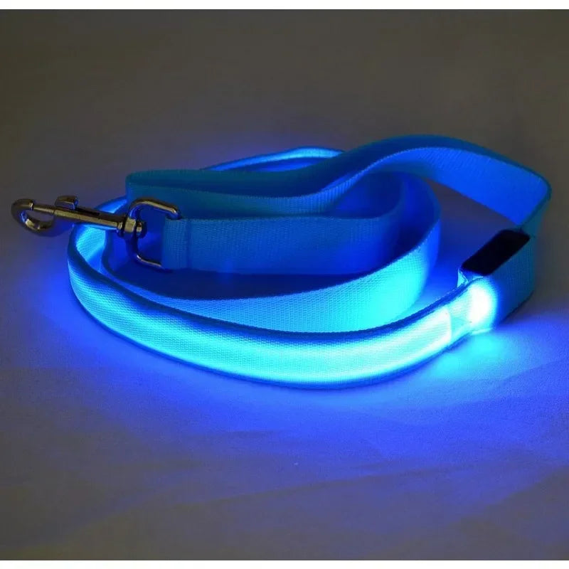 Luminous LED Dog Leash Rope Harness Collar for Safety and Visibility at Night