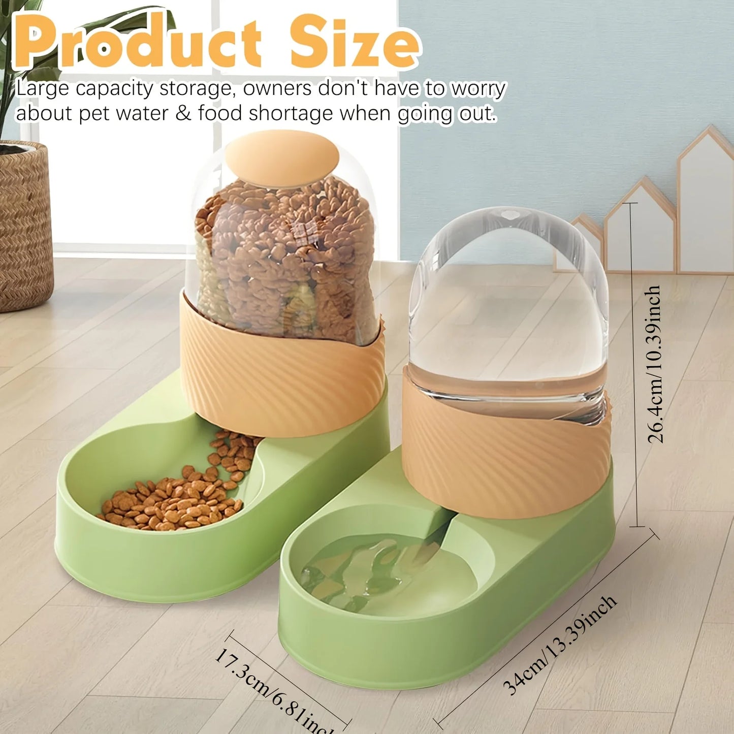 Hign-Concerned 2 In 1 Automatic Cat Feeder Water Dispenser