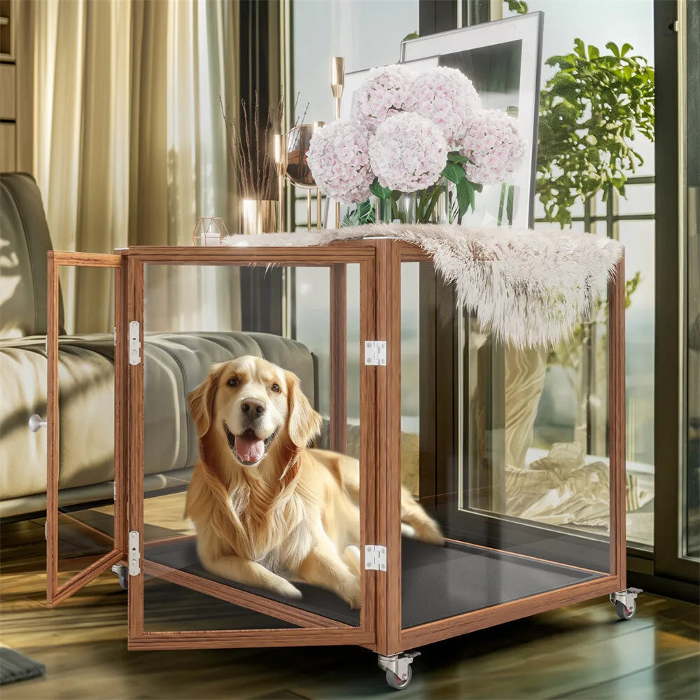 Hign Concerned Extra Spacious Dog Cage With Lockable Casters