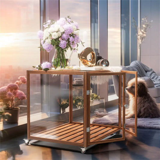 Hign Concerned Extra Spacious Dog Cage With Lockable Casters