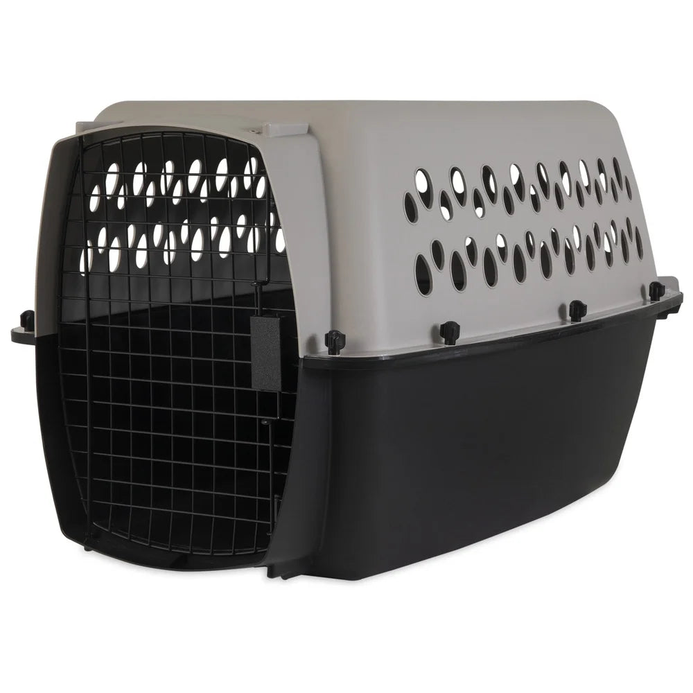 XMSJ Durable Plastic Dog Kennel Portable Travel Crate