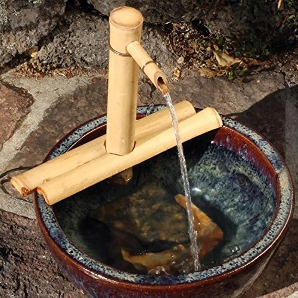 DUTRIEUX Zen Water Fountain Kit Bamboo Indoor Outdoor