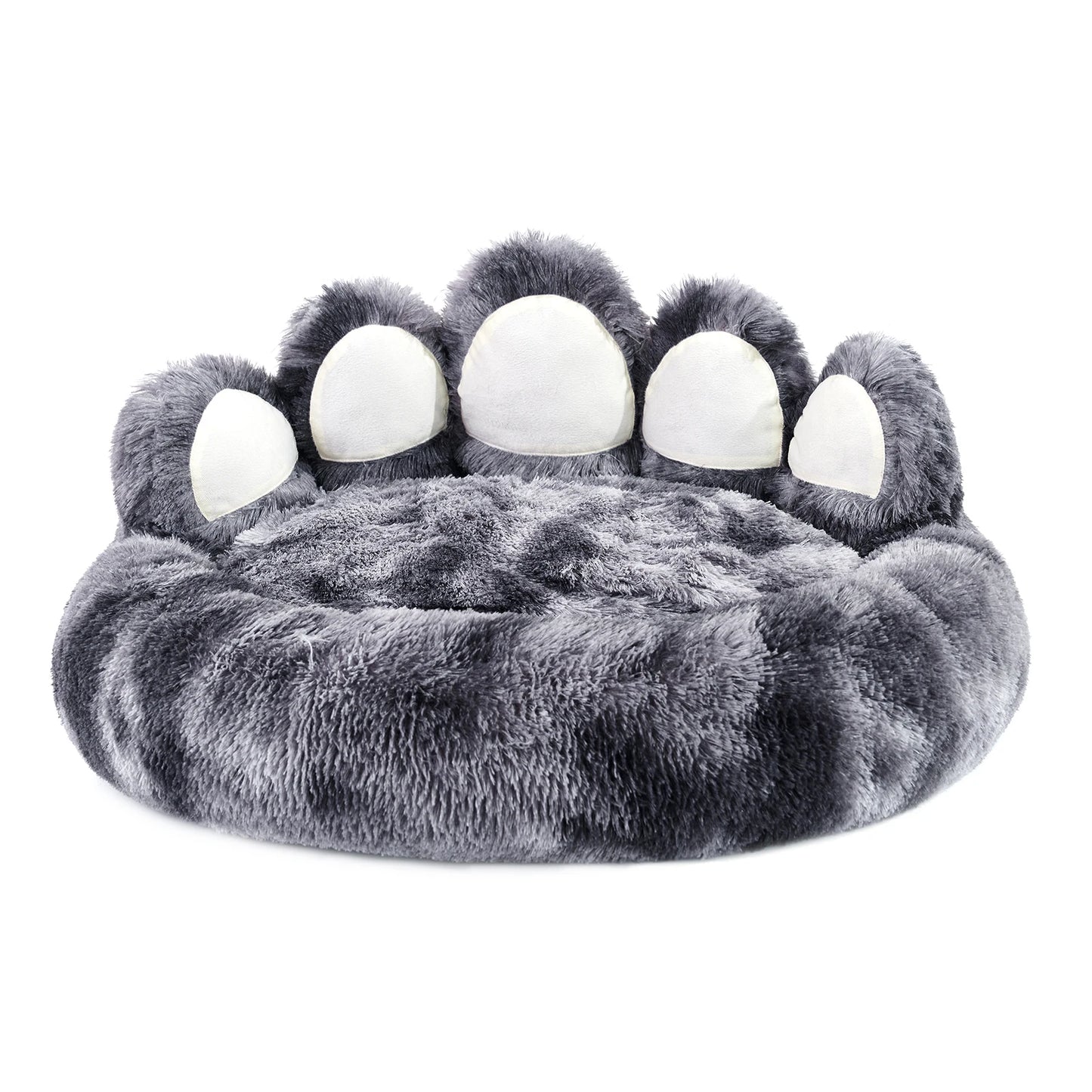 Cozy Paw Shape Dog Bed Cushion for Deep Sleeping Fluffy Furry Friends