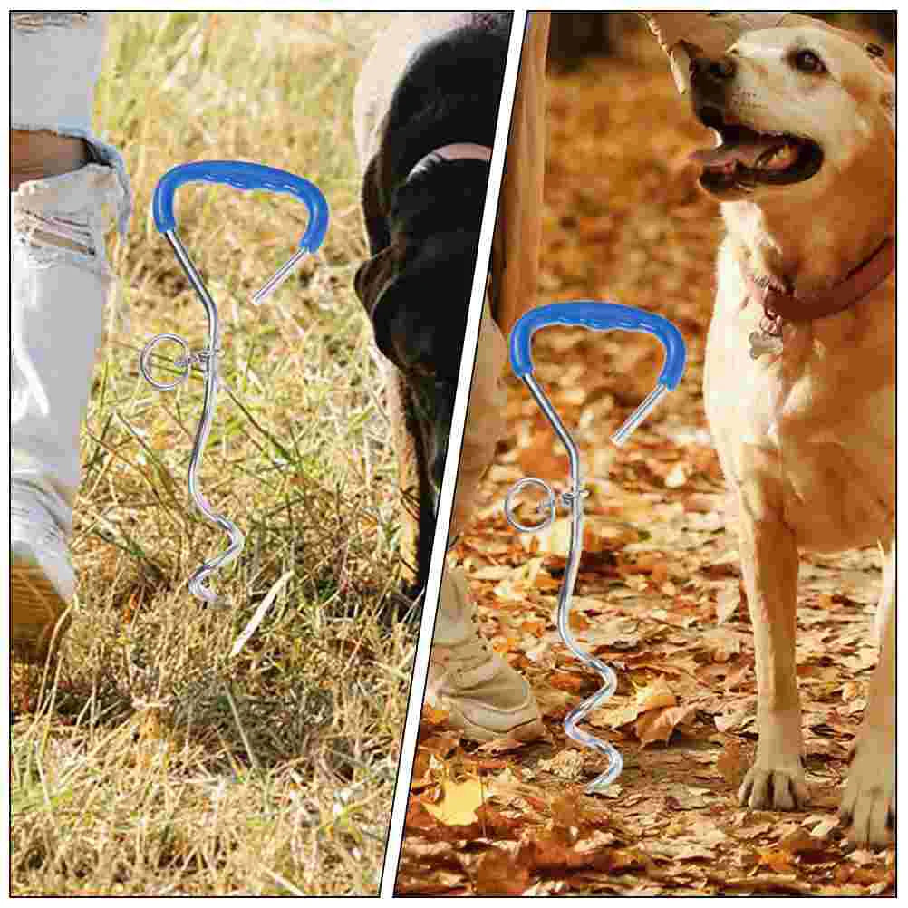 Heavy Duty Metal Spiral Dog Tie Out Stake for Large Dogs Camping and Garden
