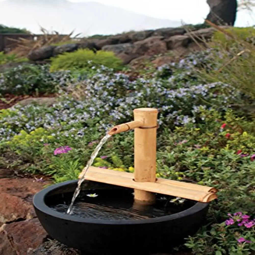 DUTRIEUX Zen Water Fountain Kit Bamboo Indoor Outdoor