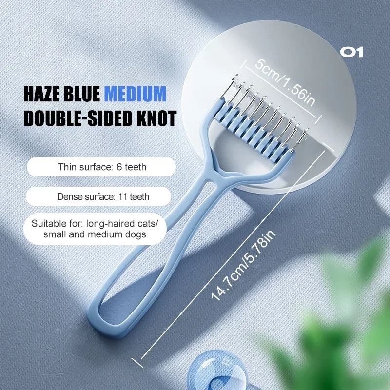 Double Sided Pet Comb for Cats and Dogs Grooming Shedding Hair Removal Tool