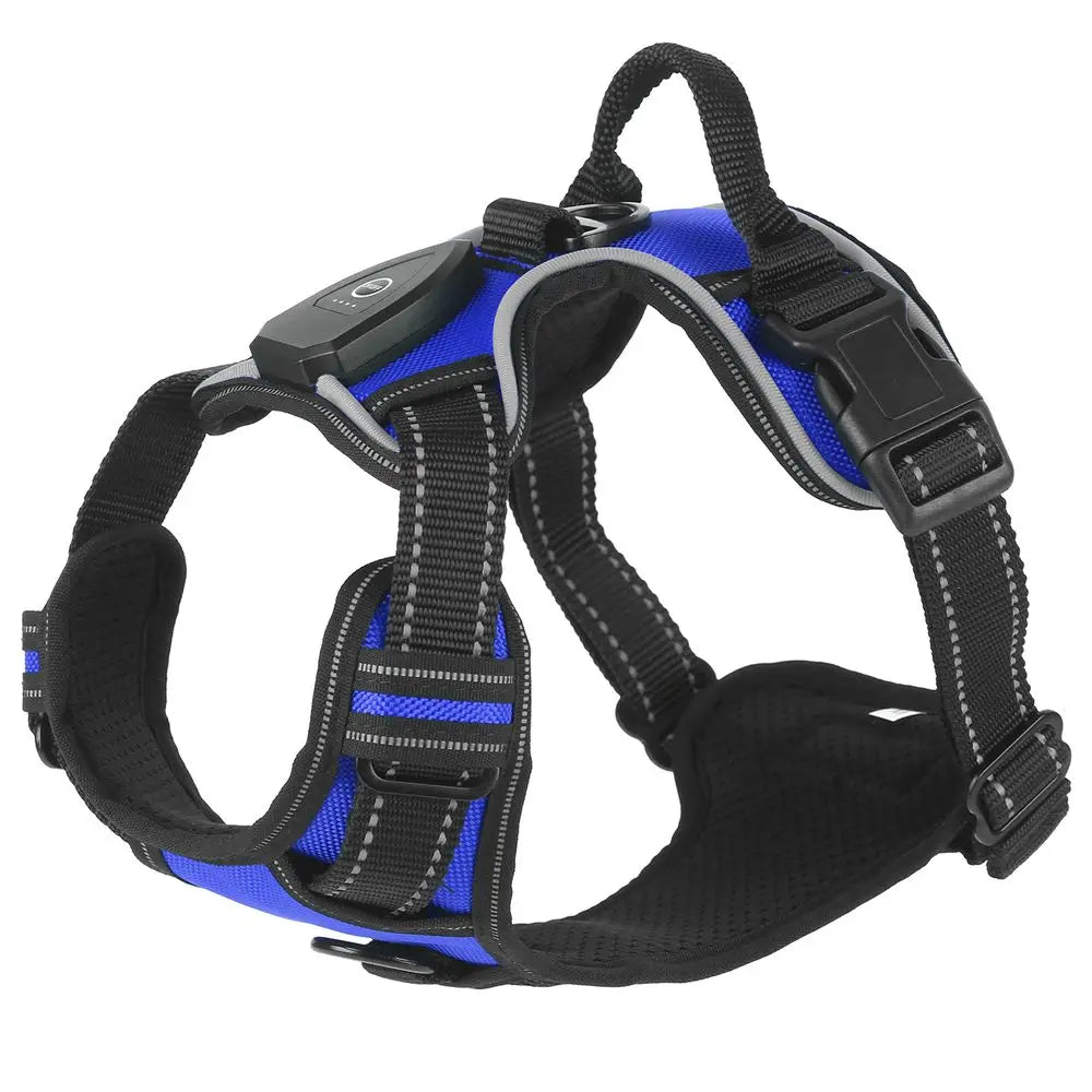 HunanHign-concerned LED Light Up Dog Harness With Handle