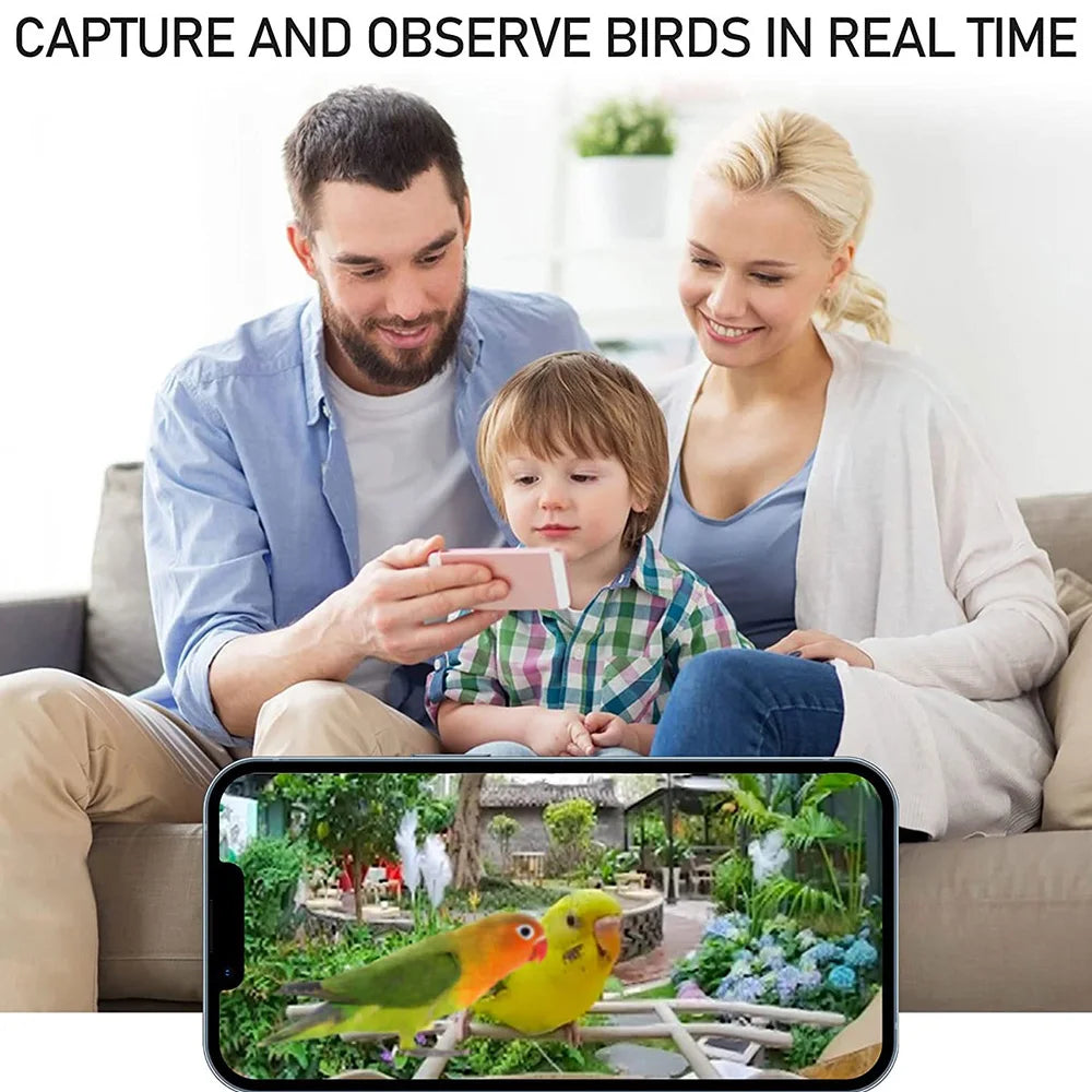 2.4G WiFi Smart Bird Feeder with Camera 1080P Motion Detection and AI Identification