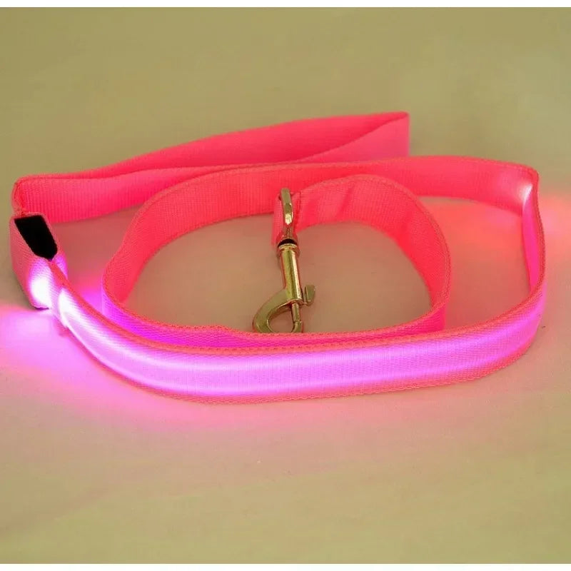 Luminous LED Dog Leash Rope Harness Collar for Safety and Visibility at Night