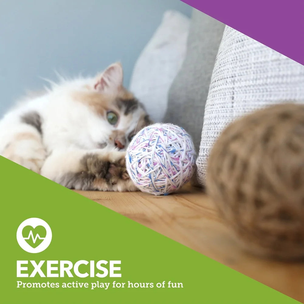 XMSJCN Interactive Yarn Balls Cat Toy With Bell Sound