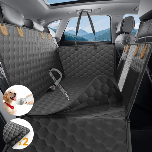 Waterproof Foldable Dog Car Seat Hammock Rear Seat Protector Travel Accessory